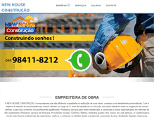 Tablet Screenshot of newhouseconstrucao.com.br
